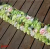 Decorative Flowers 100 X25CM Artifical Rose Hydrangea Styles Flower Rows For Wedding Party Arch And T Station Decoration DIY Supplies