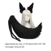 Articles de fête Autre événement Filles Animal Loup Oreilles Queue Ensemble En Peluche Cheveux Cerceau Belle Coiffe Halloween Cosplay Fantaisie Accessoires LX9E