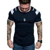 Men's Suits H358 Men Casual O-Neck Hip Hop T-Shirt Male Loose Slim Fashion Tees Tops US Size M- 3XL