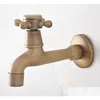 Bathroom Sink Faucets Antique Brass Single Cross Handle Wall Mount Mop Pool Faucet /Garden Water Tap / Laundry Taps Mav315 Drop Deli Dhrvo