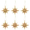 Kerstdecoraties sterrenboom ornamenten hangende verfraaiingen feest goud ornament hanger decor open haard slinger