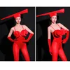 Stage Wear Sexy Bodysuit Adult Nightclub Drag Queen Costume GOGO Dance Dress Women Rave Hat Festival Clothes Club Carnival Outfit