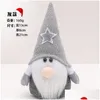 Party Favor Ups nisses Santa Plush Ornaments Toy Gerry Christmas High Hat Beard Doll Children Gift Xmas Elf Decorations CCESSORYS D DHFHD