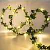 Decorative Flowers Artificial Leaf Garland Plants Vine Fake Foliage Handmade For Home Decor Wedding Decoration DIY Wreath Silk Flower & Wrea