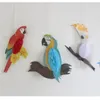 Dekorative Blumen, 3 Stück, Papageien-Waben-Party-Hängedekorationen, Papier-Vogel-Ornament, Hausgarten-Baumgirlande