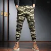 Herrbyxor last kamouflage taktiska män baggy bomull casual streetwear hip hop khaki smala fit byxor