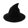 Wide Brim Hats Piece Modern Halloween Witch For Women Woolen Made From Sheep Wool Party Caps Festival Bucket Hat Girls