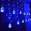 Strings 3M 12 Piłki życzenia Kurtyna Lampa spalakowa Świąteczne światła Święta Świąteczne Festiwal Garlandów Guirlande Lumineuse Wedding Birthday Party