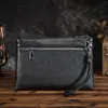 Wallets Genuine Leather Fashion Men Gift Wallet Handbag Clutch Bag Design Handy 10" Tablet Pad Protective Jacket Purse Male 6683