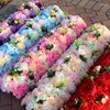 Decorative Flowers 100 X25CM Artifical Rose Hydrangea Styles Flower Rows For Wedding Party Arch And T Station Decoration DIY Supplies