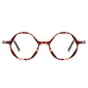 Sunglasses Frames Retro Round Polygon Acetate Glasses Frame Men Women Literature Can Be Equipped With Optical Prescription Lenses 60231