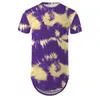 Men's T Shirts Cloudstyle Round Hem Short Sleeved Shirt 3D Tie-Dye Gradient Harajuku Casual Tees Tops Male Streetwear EU Size