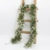 装飾的な花は結婚式の装飾装飾人工植物のブドウ生涯のような緑の壁ぶら下がっている花輪の葉の花輪
