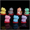 Dekorative Objekte Figuren 1/3/5 Stück 3D Lucky Cat Figur Japan Cartoon Manek Neko Tiermodell Miniaturen Home Car El Restauran Dh1Fj