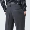 Мужские брюки Осенний зимний деловой костюм мужчины растягивают официальные классические офисные чистики коричневые черные стройные прямые брюки Мужчина 38