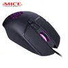 Mouse Mouse da gioco LED cablato 7200 DPI Computer Gamer USB Mause ergonomico con cavo per PC portatile RGB retroilluminato ottico