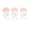 Wall Stickers PVC 1 Set Beautiful DIY Decorative Rainy Sticker 50cm Long Decal Eco-friendly For Bedroom