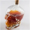 Höftkolvar Kristallvattenflaska SKL Decanter Liquid Glass med trä Cork For Beer Wine Whisky Scotch Vodka Bar Tool Drop Delivery DHG0J