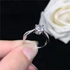 Кластерные кольца роскошные 1ct алмазное обручальное кольцо заявление на день рождения подарок на день рождения