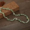 Chains Fashion Natural Gravel Stone Beads Necklace Green Aventurine Amethyst Choker Gemstones Chakra Jewelry