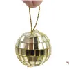 Party Decoration Disco Glass Ball Light DJ 3CM 5cm Jul med reflekterande roterande spegeldekor Drop Delivery Home Garden Festive DHGV6