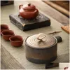 Garrafas de armazenamento JARS DOIS JAPONESA RETRO CERAMIC TANK HOMEMICAￇￃO PROFTURA DE HOMEBRA SELADO COMPENHO DE COMENTIVO DE ALIMENTOS DE GEAￇￃO DOVENHA DA DOME G DHLPO