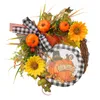 Decoratieve bloemen Halloween herfst pompoen vrachtwagen gestolen goederen krans thuis haning ornament vakantie decor deurplaat slingeren slingers herfstdeur