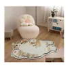 Carpets Ins Cartoon Cat Nordic Comfortable Bedroom Carpet Kawaii Furry Rug Mat Soft Floor Living Room Sofa Side Drop Delivery Home G Dhzhr