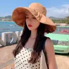Geniş Memlu Şapkalar Yaz Büyük Vinil Güneşlik Açık Katlanabilir Kova Kadın Anti-uv güneş şapka güneş kremi plajı gündelik moda bayanlar