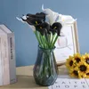 Fleurs décoratives 12 pièces Simulation plante Calla Lily personne fausse fleur mariage main Bouquet maison salon fête décoration