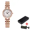 Relógios de pulso luxuoso colorido gem roman roman dial impermeabilizada rmocharel shorel steel band feminina women fashion party watches watches