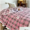 Одеяла спальня постельное белье ER одеяло Двойное боковое теплое домашнее модное клетчатое путешествие доставка сад Текстиль DHWF5