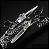 Hair Scissors 6.0Orsale Sier Japanese Hairdressing Shears Hairdresser Shaver Haircut Model Number Size Drop Delivery Products Care St Dhnqg