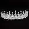 Vintage Crystal Wedding Tiaras och Crowns for Bride Silver Color Weddems Pannband Brudtillbehör smyckespresent