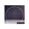 Other Event Party Supplies White Gold U/Heart /Round Ring Shape Metal Iron Arch Wedding Backdrop Stand Decor Artificial Flower Bal Dhxyj