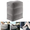 Pillow 1 Gas Nozzle 3 Layers Inflatable Travel Foot Rest Dust Pad Train Bag Airplane Storage & Footrest Car