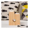 Candle Holders Natural Wood Tea Light Heartshaped Romantic Cute Decorative Wedding Decor Home Drop Delivery Garden Dhs4V