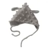 Chapeaux b2eb bébé tricot tricot beanie mignon protecteur d'oreille chapeau né nés pographes accessoires pour nourrissons enfants filles garçons