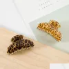 Hair Accessories Xugar Big Size Leopard Claw 4/7/9Cm Mature Style Clips For Women Girls Crab Barrette Headwear Dhryt