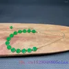 Kedjor Green Jade Clover Beaded Necklace Designer Jewelry Emerald Real 925 Silver Natural Chinese Gifts for Women Amulet Fashion Stone