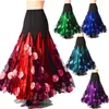 Stage Wear Modern Dance Skirt For Woman Sexy Mesh Flower Waltz Salsa Rumba Spain Performance Dancing Ballroom Sequin Swing Dress