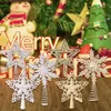 Christmas Decorations 20cm Tree Top Light Led Glowing Star Sparkling Pentagram Ornament Year Home Decor Navidad