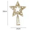 Christmas Decorations 20cm Tree Top Light Led Glowing Star Sparkling Pentagram Ornament Year Home Decor Navidad