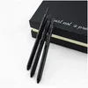 Beyaz Kalemler Lüks Mat Siyah Yaratıcı 3 1 FL Metal MTifonksiyon Kalemi MTifonksiyonel Mekanik Kalem Renk Top Damla Teslimat Dhbxb