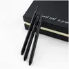 Bollpoint PenS Luxury Matte Black Creative 3 1 fl Metal Mtifunktion Pen Mtifunktionell mekanisk penna f￤rgboll Boll Drop Delivery Off DHBXB