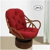 Coussin/oreiller décoratif rotin texturé coussin de chaise berçante pivotant 48 x 24 patins de meubles de patio Drop Delivery Home Garden Textile Dhr0S
