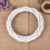 Kwiaty dekoracyjne 1PC DIY Rattan Rattan Pierścień Biały wieniec Garland Crafts Willow Windant Home El Holiday Party Wedding Decor