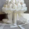 Decoratieve bloemen EST Aangekomen Cream CrystalArtificial Wedding Bridemaid Bouquets voor decoratie