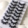 Cílios falsos 8pairs vazios por atacado cílios falsos cílios longos dramáticos de visita a 25 mm para entrega de gotas de maquiagem Eyelashesfalse