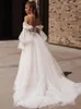 Wedding Dress Charming Long Sleeves 2023 Arrival Sexy Sweetheart Backless A-Line Tulle Bridal Gown Floor-Length Brautkleid